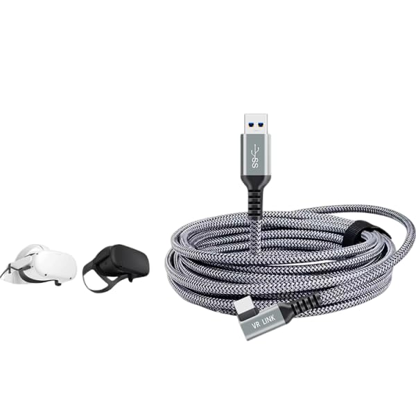 Verilux® 16FT/5M Link Cable for PCVR, USB to USB C 3.2 gen1 Cable for VR Headset Verilux® 16FT/5M Link Cable for PCVR, USB to USB C 3.2 gen1 Cable for VR Headset